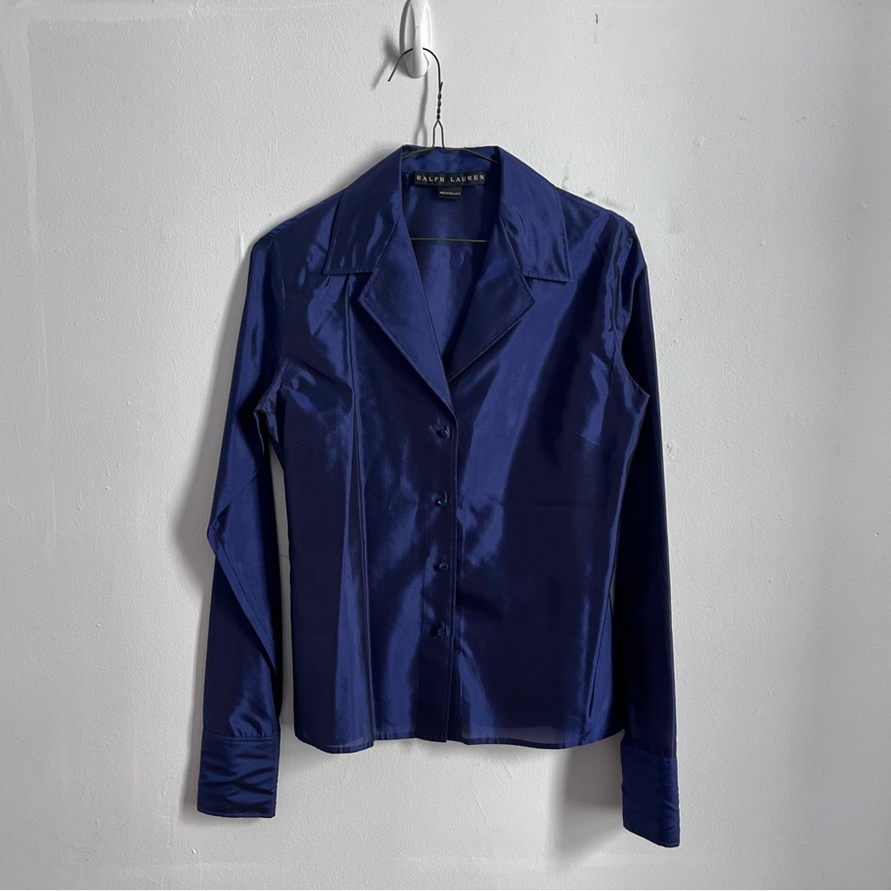 Ralph Lauren Black Label jewel tone silk top